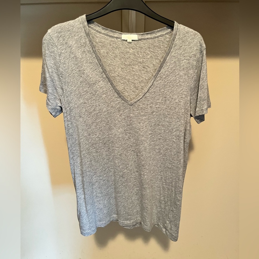 J. Crew Heather Gray V-Neck Tee
